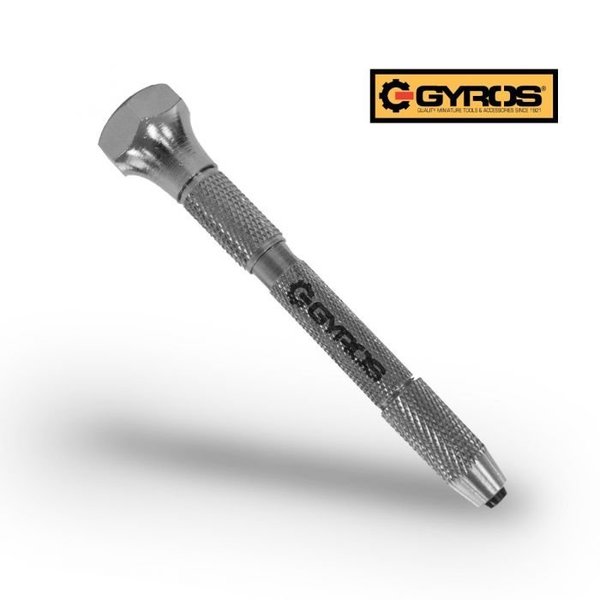 Gyros Swivel Head Pin Vise Hand Drill with Two Reversible Collets, Size Range of 0" (0mm) - 1/8" (3.175mm) 97-01818